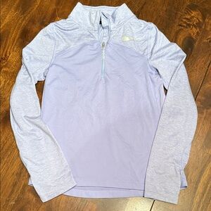 Nike Running Girls Lavender Long Sleeve Quarter-Zip Top - M